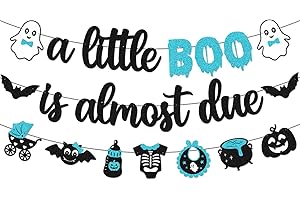A Little Boo is Almost Due Banner Boy Halloween Baby Shower