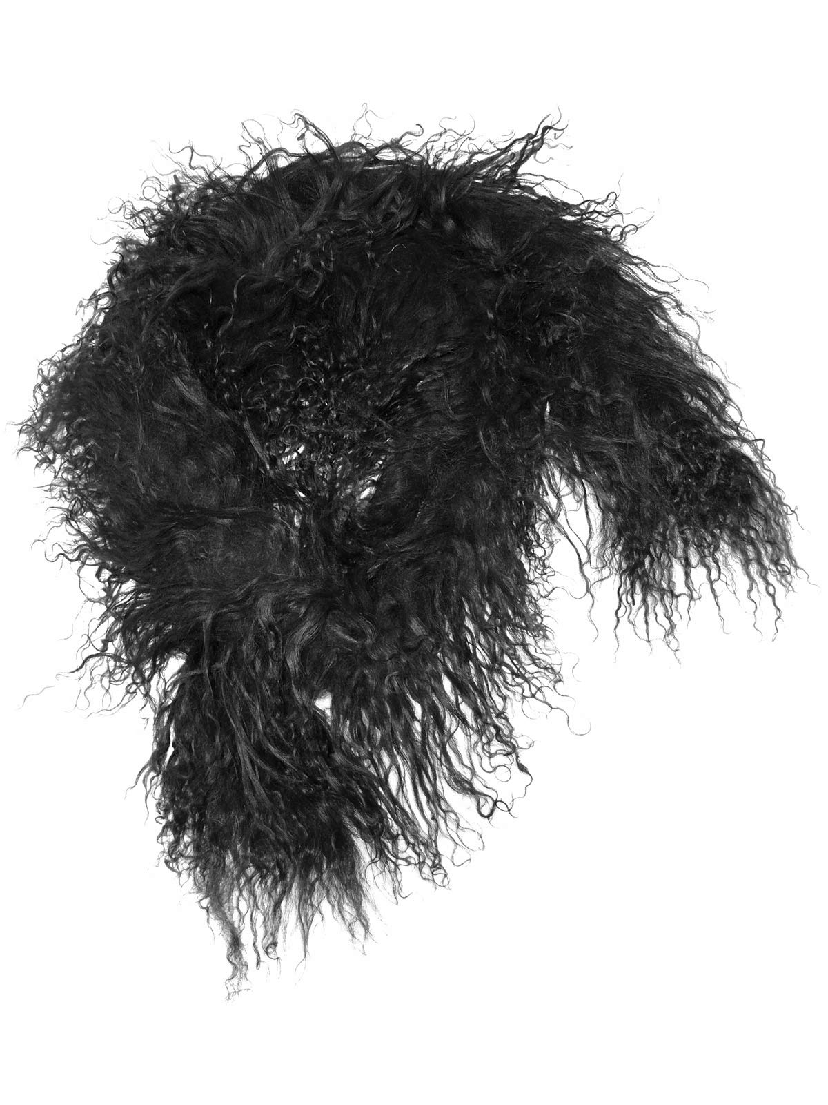 Harrys-Collection Schal Damen Tibetlamm Fellschal, schwarz, Einheitsgröße