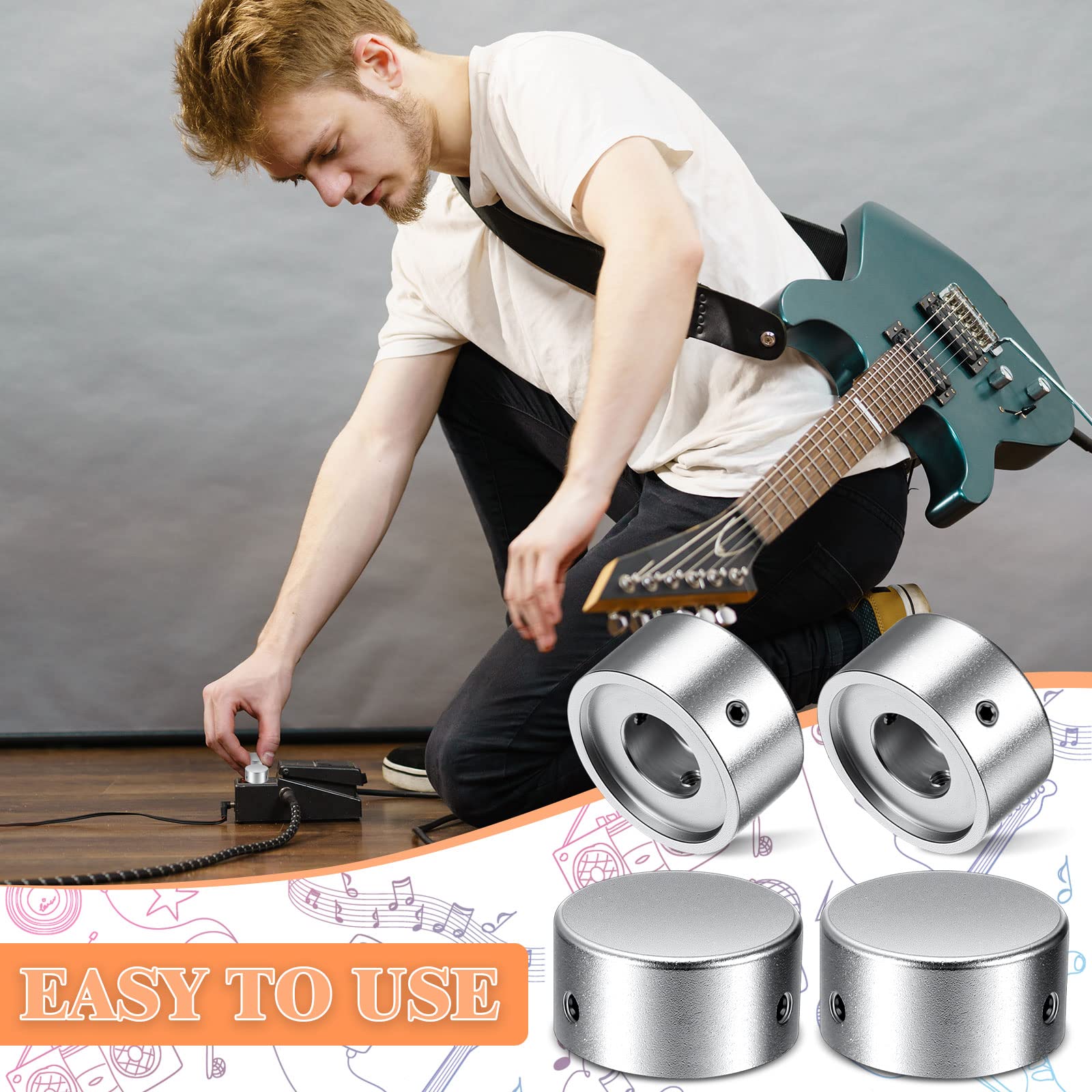 Buy Barefoot Pedal Buttons Footswitch Topper Metal Guitar Pedal Button