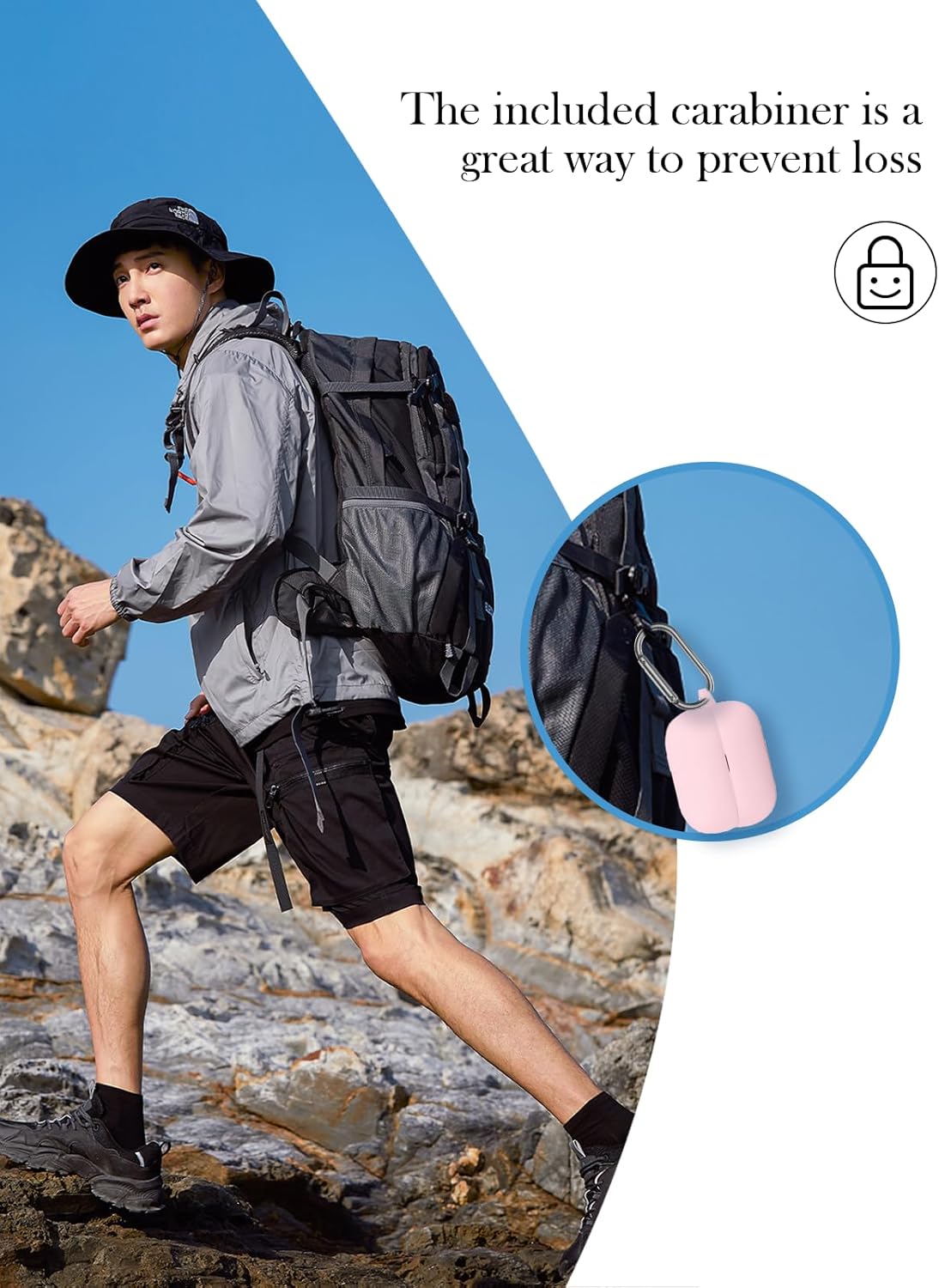 Case for Sony LinkBuds Fit Truly Wireless Noise Canceling Earbud Headphones(Model Number:WFLS910NW),Soft Protective,BOVUGAC Silicone Case Cover with Keychain & Cleaning Kit & Lanyard-Pink - Image 4