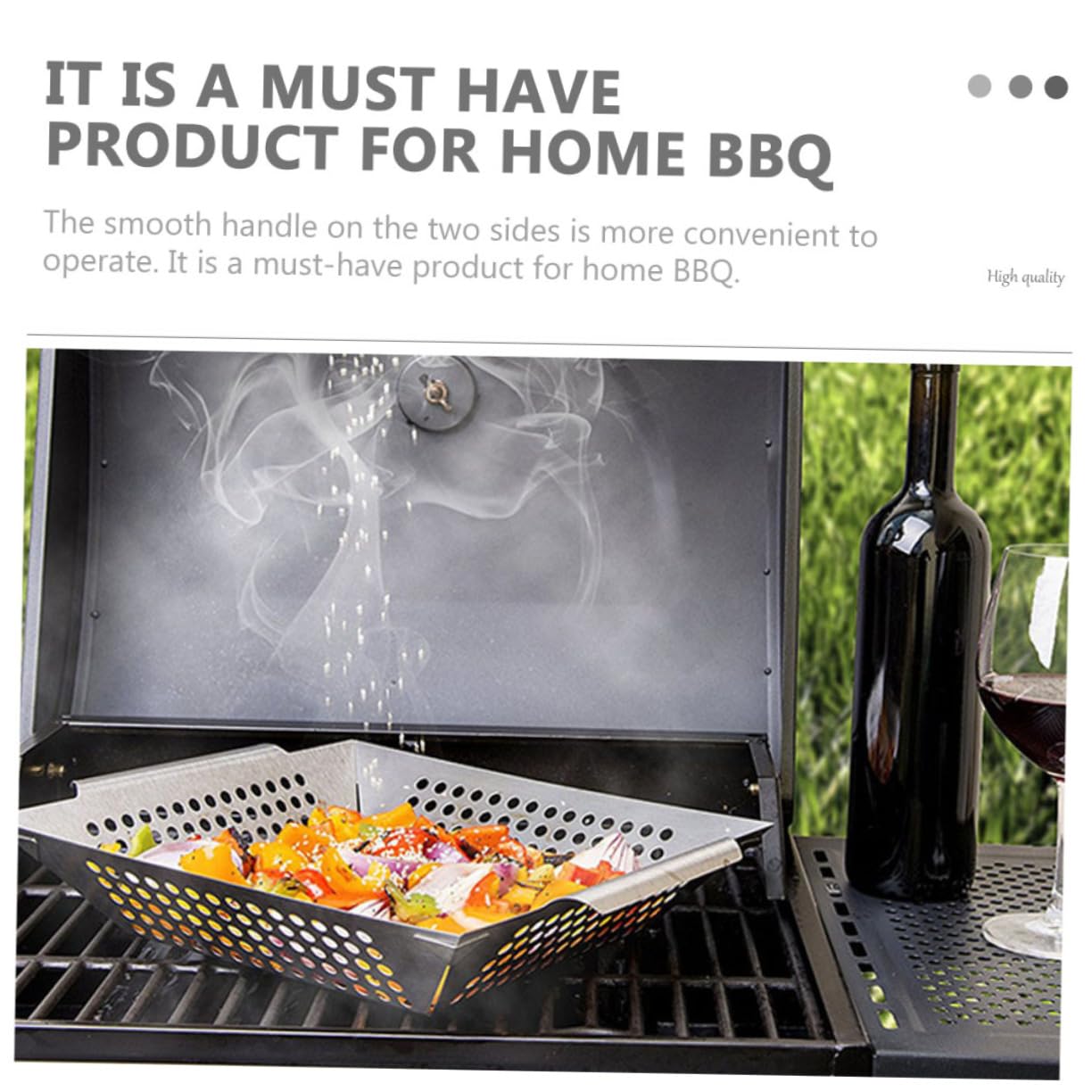 HANABASS 1pc Bbq Grill Pan Bbq Tray Heat-resistant Grill Plate Square Barbecue Pan Outdoor Korean