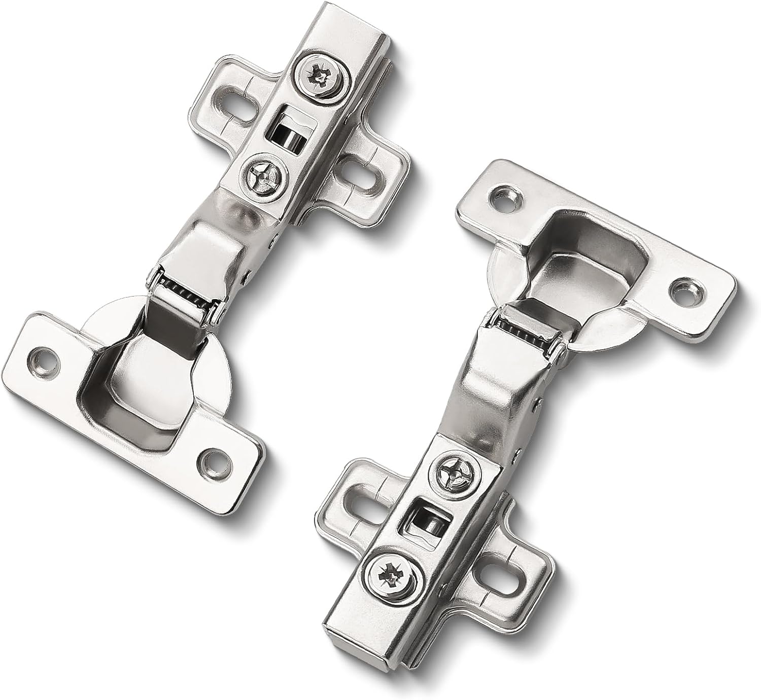 Probrico 20 Pack(10Pair) Inset Frameless Soft Closing Cabinet Hinges, 105°Open Degree Adjustable Hinges, Concealed European Cupboard Hinge
