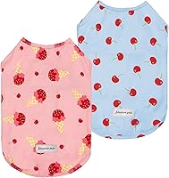 Vista 13 de Fitwarm Paquete de 2 camisas para perro con protección solar UV UPF 50+, chaleco ligero y transpirable, ropa de verano para perros pequeños, niños