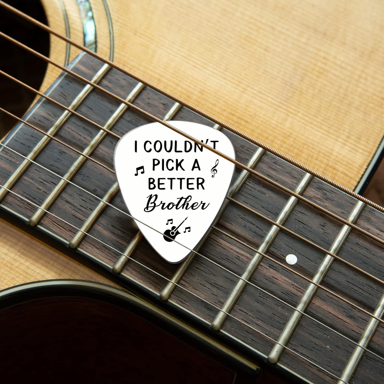 I Couldn't Pick A Better Brother,Stainless Steel Engraving Guitar Pick accessories Gift for Friend Musician Guitar Player Birthday Christmas Thanksgiving Graduation Adult Gifts(Brother) - Image 6