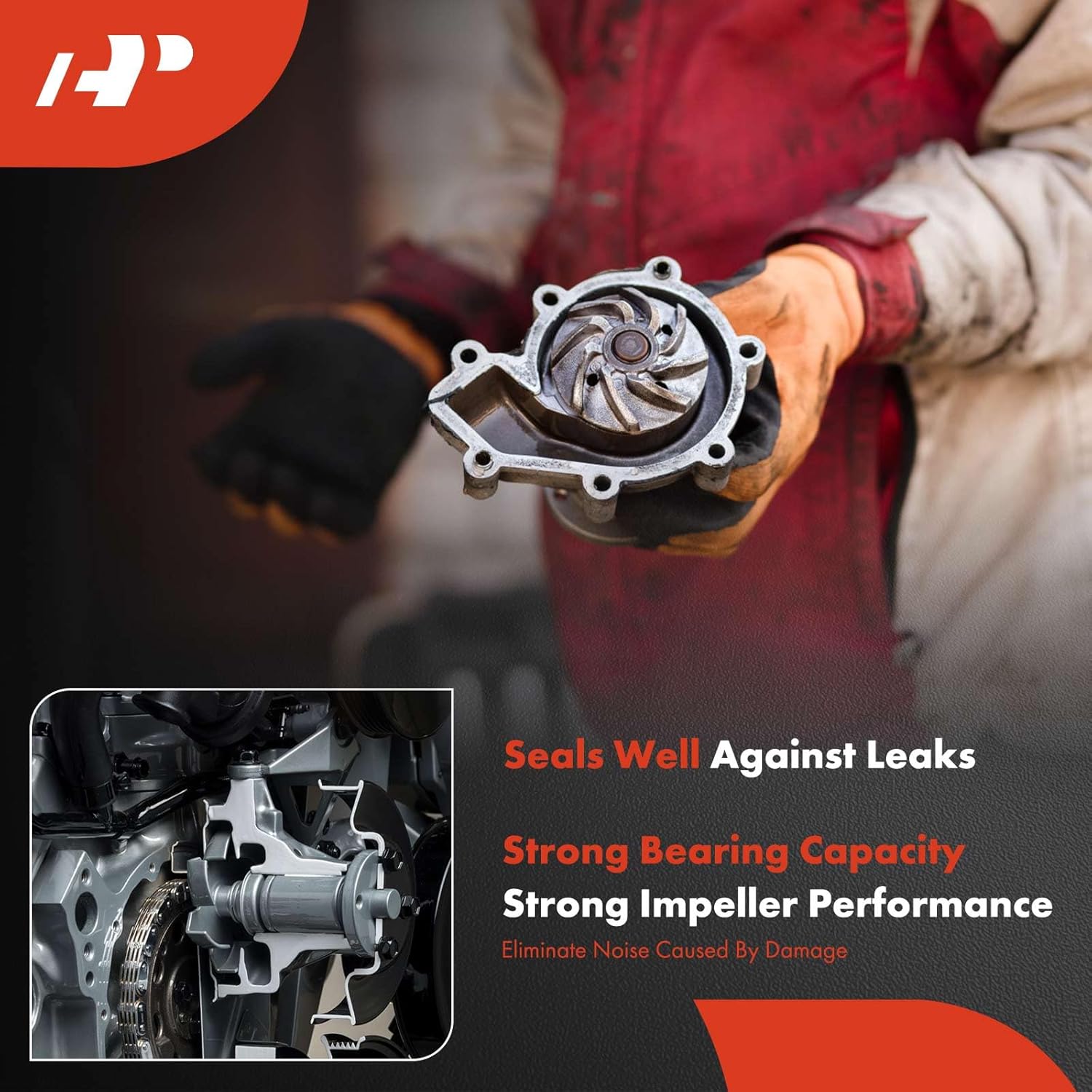 A-Premium Engine Water Pump with Gasket Compatible with Chevrolet Sprint 1985-1988 & Pontiac Firefly 1985-1988 & Suzuki Samurai 1986-1995, Sidekick 1989-1989 - 1.0L 1.3L