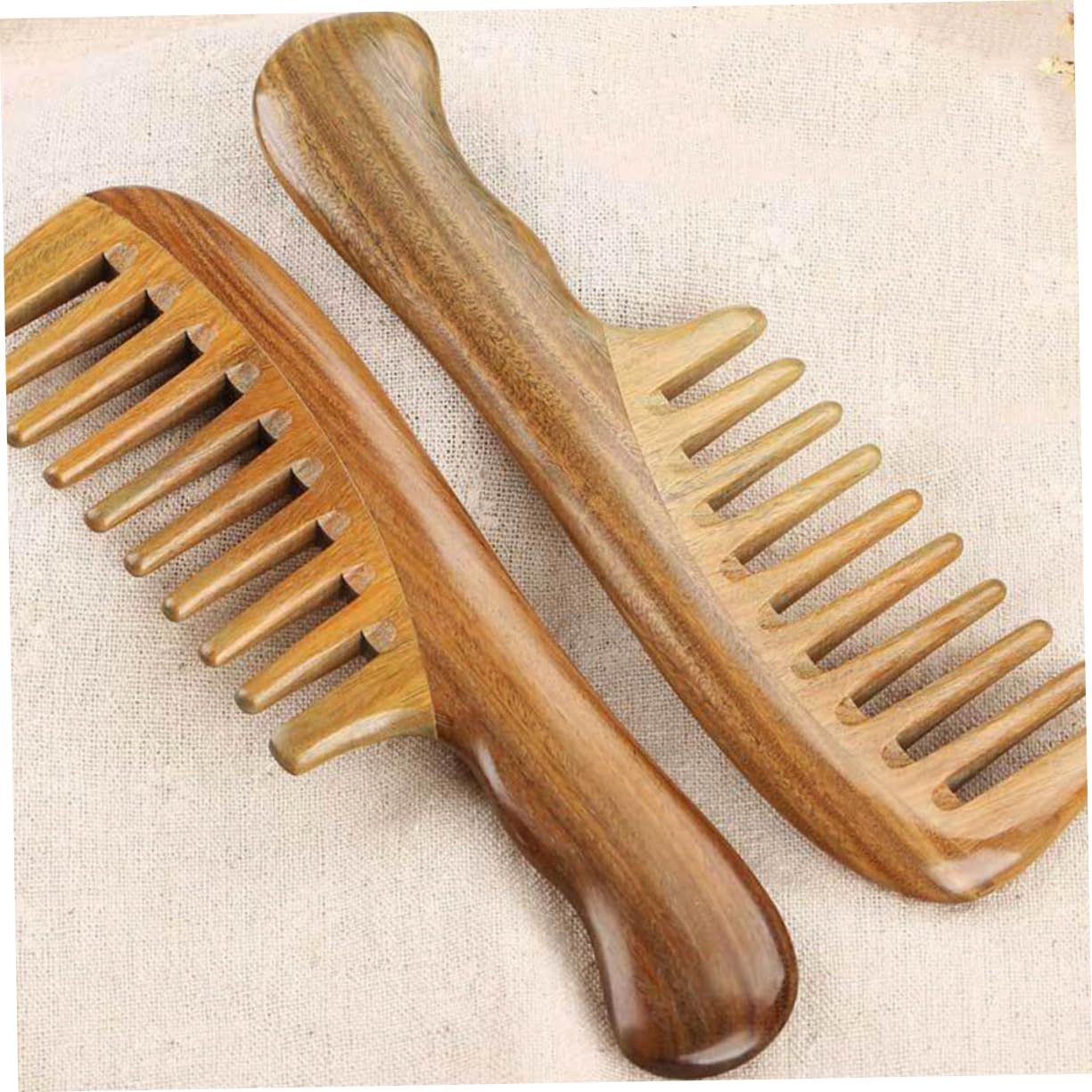 Peine de de Madera Dientes Anchos 1 Piezas Antiestático para Masaje Cabello Natural