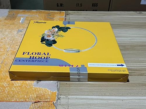 Miniatura 10 de YALLOVE Juego de 2 centros de mesa de aro floral acrílico transparente  CP01T300-2