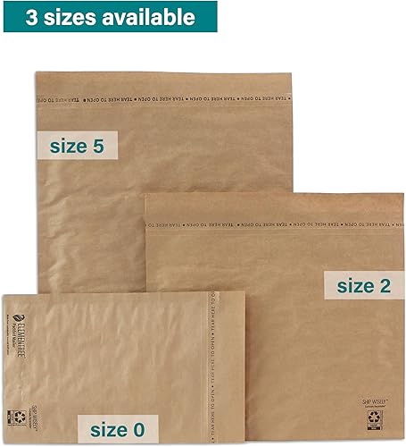 Miniatura 6 de Sobre de correo acolchado de papel (tamaño 0, 50, cuenta)