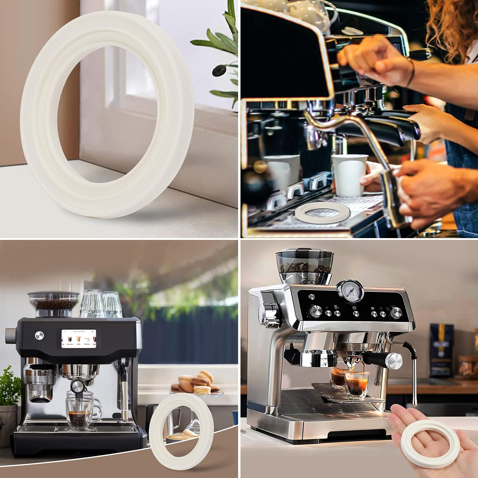 Guarnizioni Per Moka In Silicone - Set 9 Tazze + Setaccio | Compatibile Con Tutte Le Caffettiere Più Comuni - Foto 3