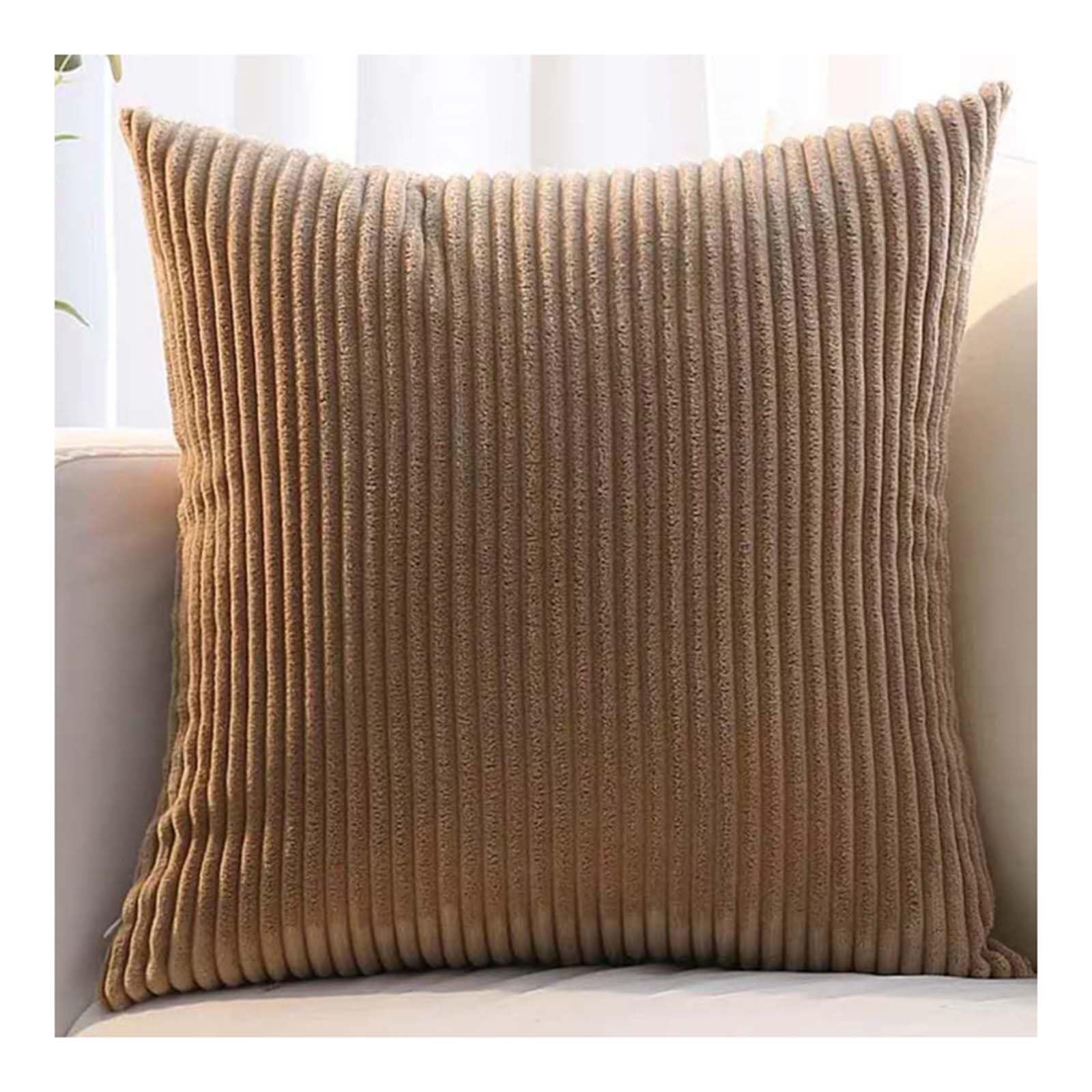 Set of 2 Sofa Pillow Cover corduroy 80x80 Cushion Cases 45x45 60x60 75x75 Decorative Square Throw Pillow Cases with Zipper for Couch Sofa Bed Pillowcase Protectors covers(Color 7,80x80cm/32x32in(2PC))