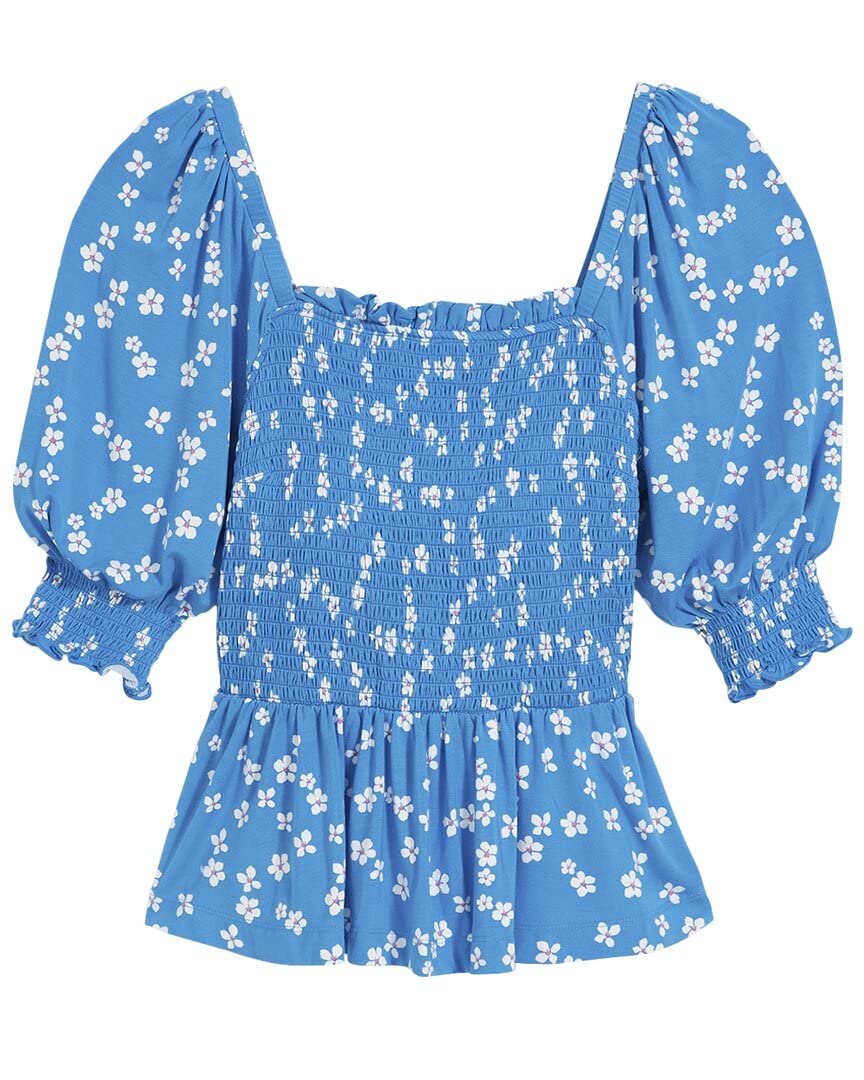 Draper JamesFlutter Sleeve Peplum Top in Ditsy Daisy