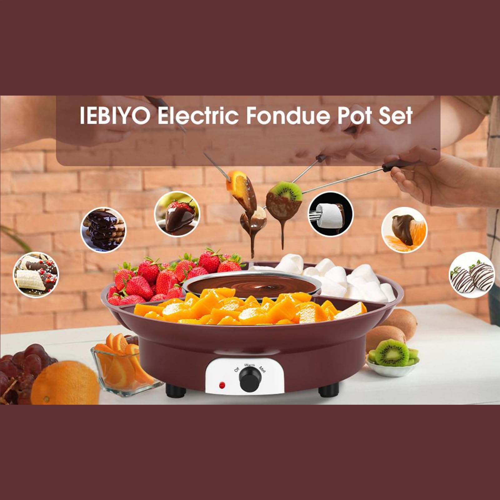 Schmelztopf für Schokolade | sicherer Wärmer für Süßigkeiten und Sahne - Behälter zum Schmelzen von Süßigkeiten | Ideal für Dessert Kaffee Milch Küche Party Camping Picknick