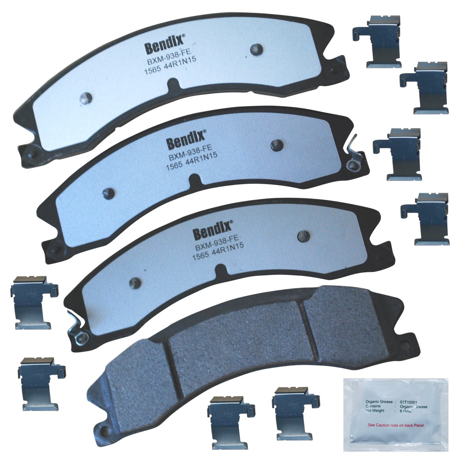 Bendix Fleet Metlok MKD1565FM Semi-Metallic Rear Brake Pads for Nissan NV1500 2021-2012, NV2500 2021-2012, NV3500 2021-2012, TITAN XD 2019-2016