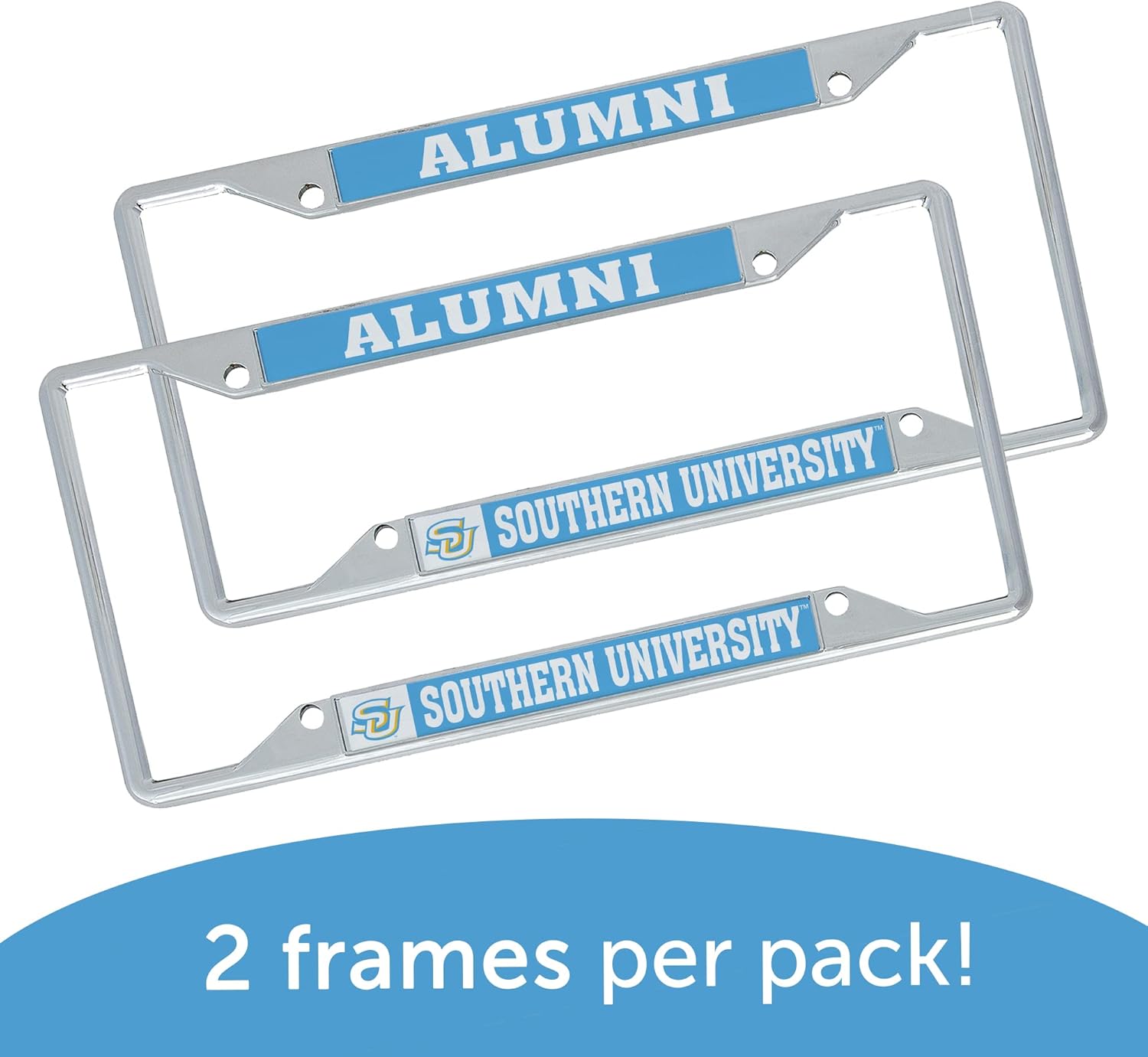 Desert Cactus Southern University Car Accessories Metal License Plate Frame for Front or Rear of Car (Alumni 2 Pack)