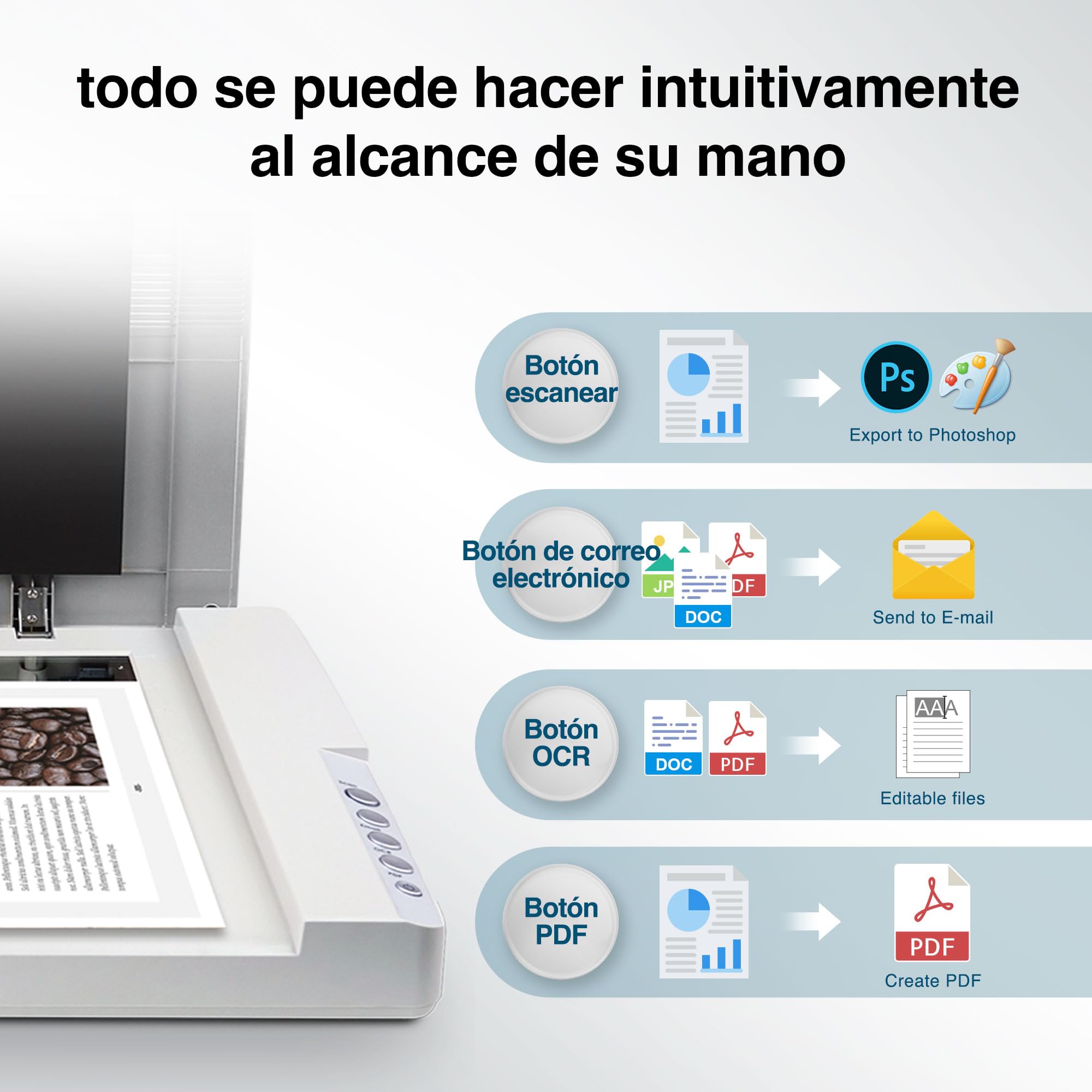 Plustek OS1180 Escáner Plano A3 para Gráficos y Documentos, Escaneo Rápido