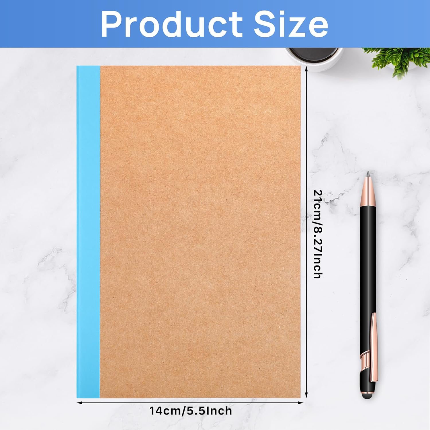 80 Pack Composition Notebooks Bulk, 8.3 "X 5.5" College Ruled Lined Notebooks, Kraft Cover Notebook Journals with Rainbow Spines, Composition Notepad for Home Office Supplies, A5, 8 Colors