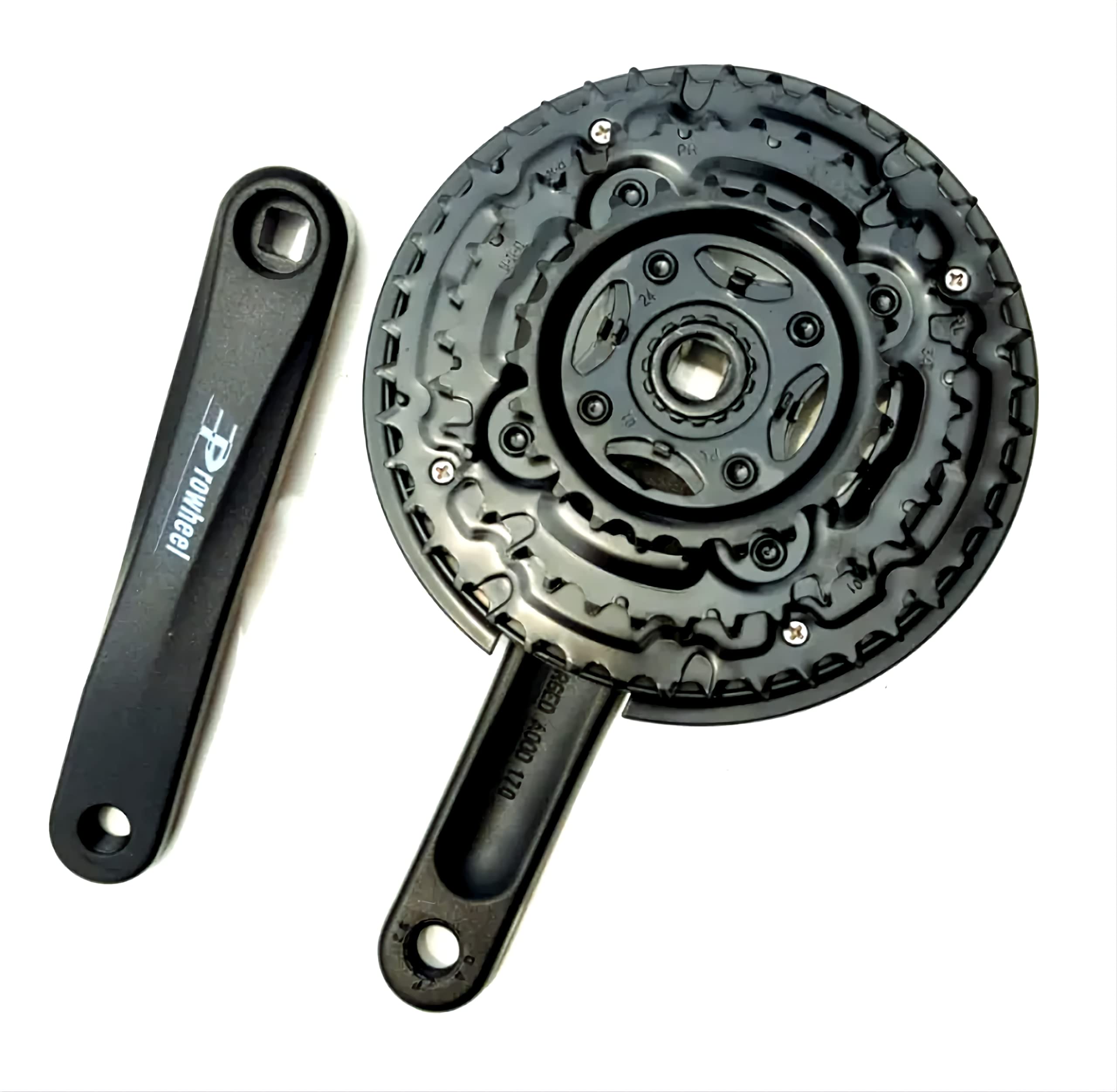 Guarnitura Prowheel Tripla 24-34-42T Per MTB – 170mm, Con Guarnitura E Catena, Compatibile Shimano