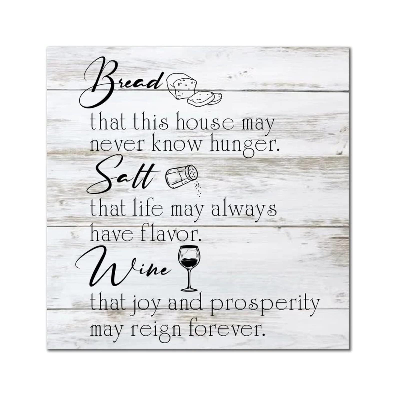 Plaque murale rustique en bois Bread pour decoration de maison 30cm