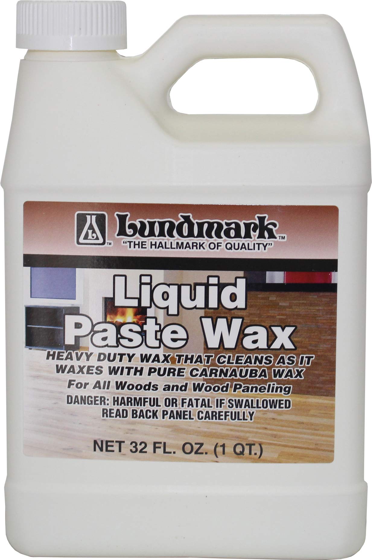 Lundmark Liquid Paste Wax with Carnauba Wax, 32-Ounce, 3208F32-6