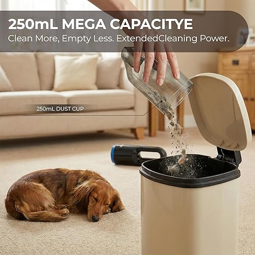 Miniatura 5 de Apical Life Aspiradora de mano inalámbrica, motor sin escobillas de 10000 Pa, aspiradora de coche de succión fuerte, 1.6 libras, mini aspiradora