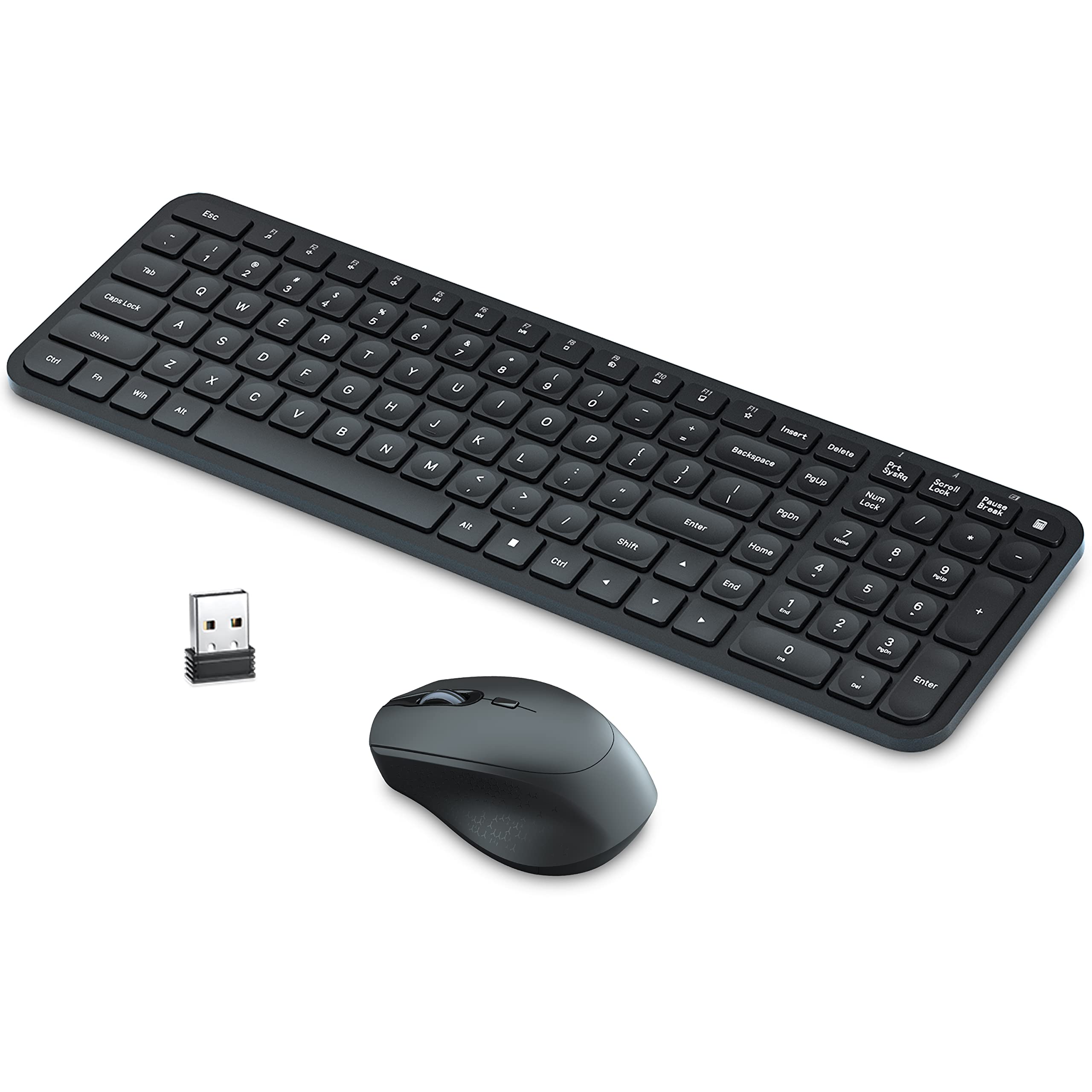 TopMate KM24 Portable Wireless Keyboard and Mouse Combo, Compact Small