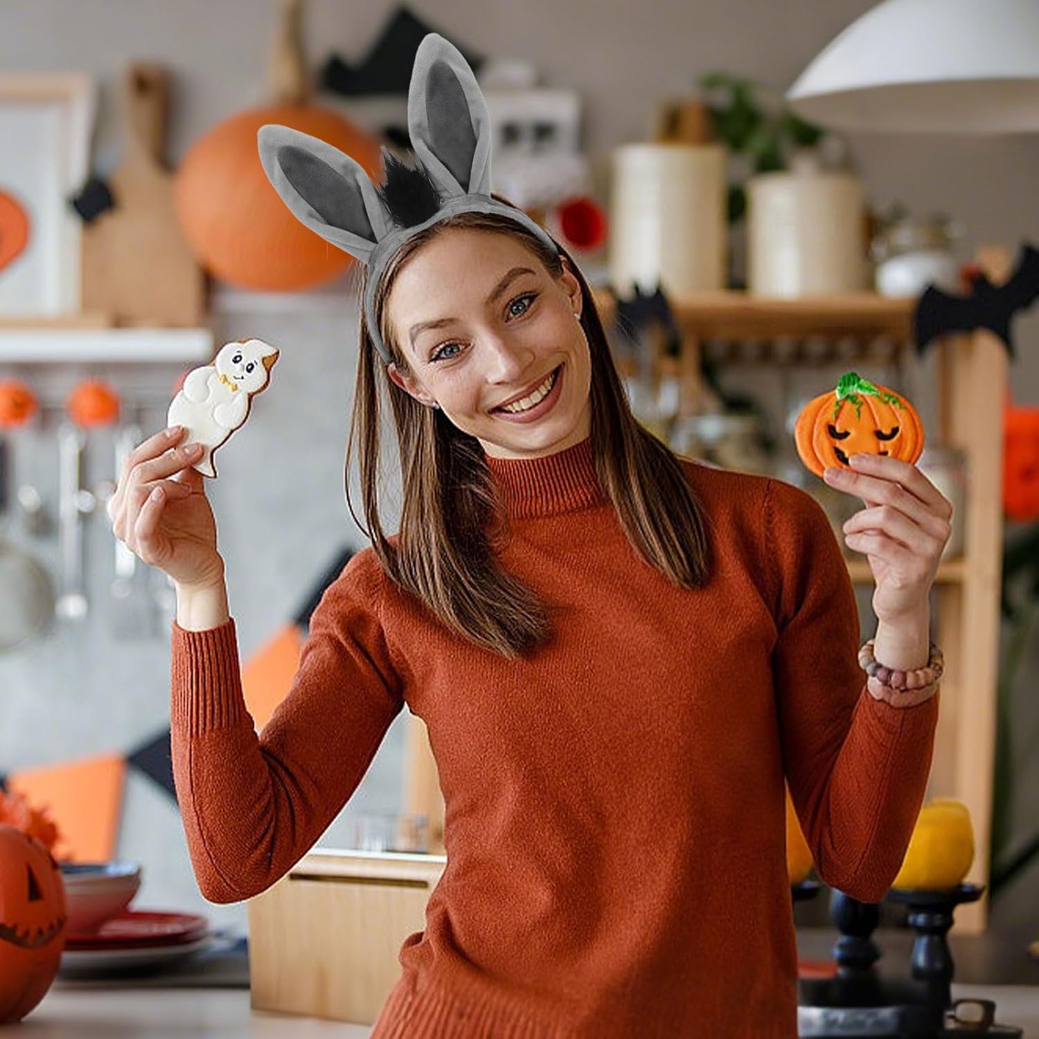 Semato Animal Ears Headband Cute Halloween Costume Headwear Face Wash Headband Head Wear Fashion Hairband