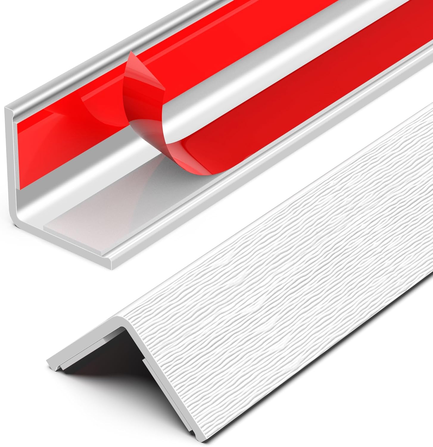 ?Frychee Wall Corner Protector, Walls Edge Protector?Self-Adhesive Wall Corner Guards,PVC Double Side Edge Protector? Furniture Stairs Guard (White Wood Grain 2PCS 120cm/47.2in) 2.5x120cm/0.98x47.2in White Wood Grain 2