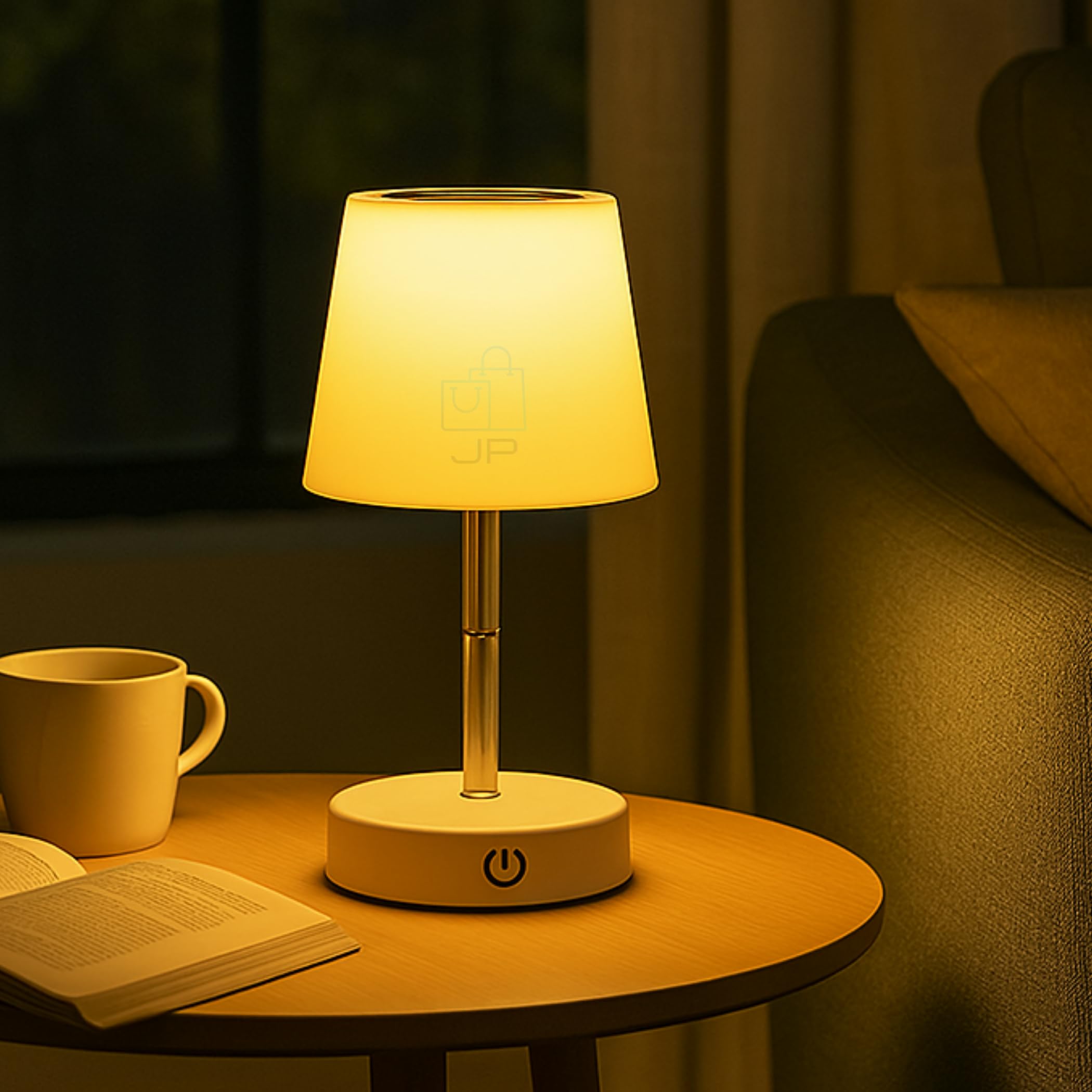 Abajur de Mesa LED Recarregável Touch 3 Níveis de Luz Luminária Portátil sem Fio Dimerizável com Base Antiderrapante Ideal para Quarto, Escritório, Estudo – JP Varejo Online®