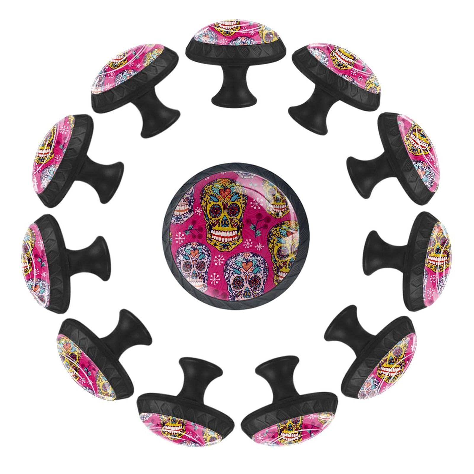 Boutons de tiroir crânes roses 35mm pour relooker une chambre d'enfant ou salle de jeux