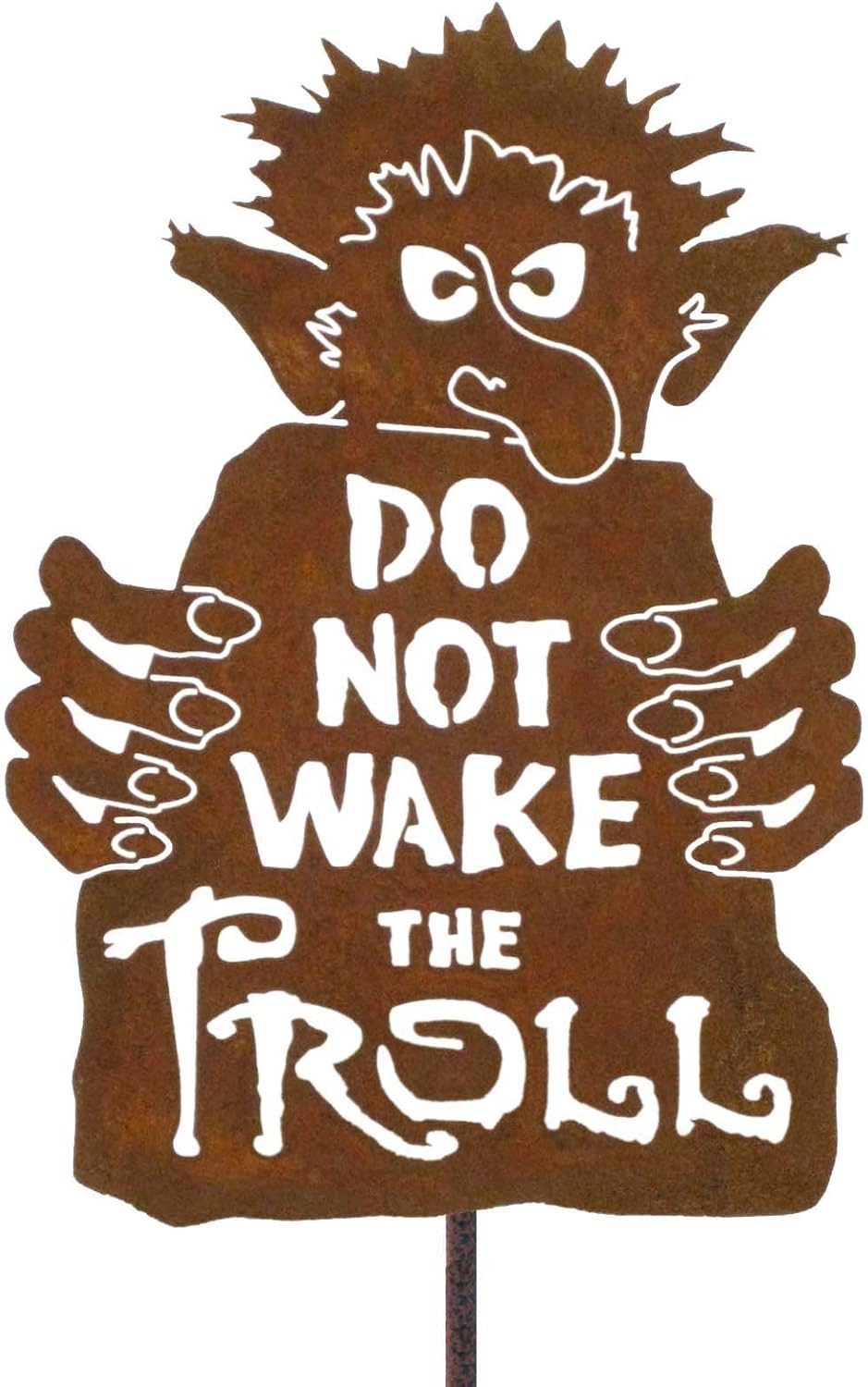Do Not Wake The Troll Steel Yard and Garden Sign