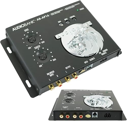 AudioBank Máquina digital de control de graves de alto rendimiento de audio para automóvil de 1/2 DIN que incluye procesador de bajos, maximizador