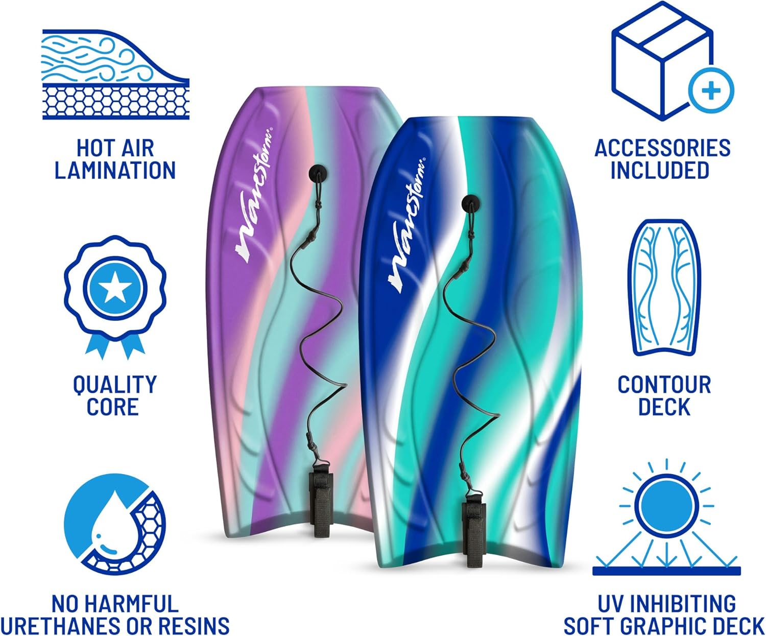Wavestorm Foam Bodyboard 40" Complete 2 Pack