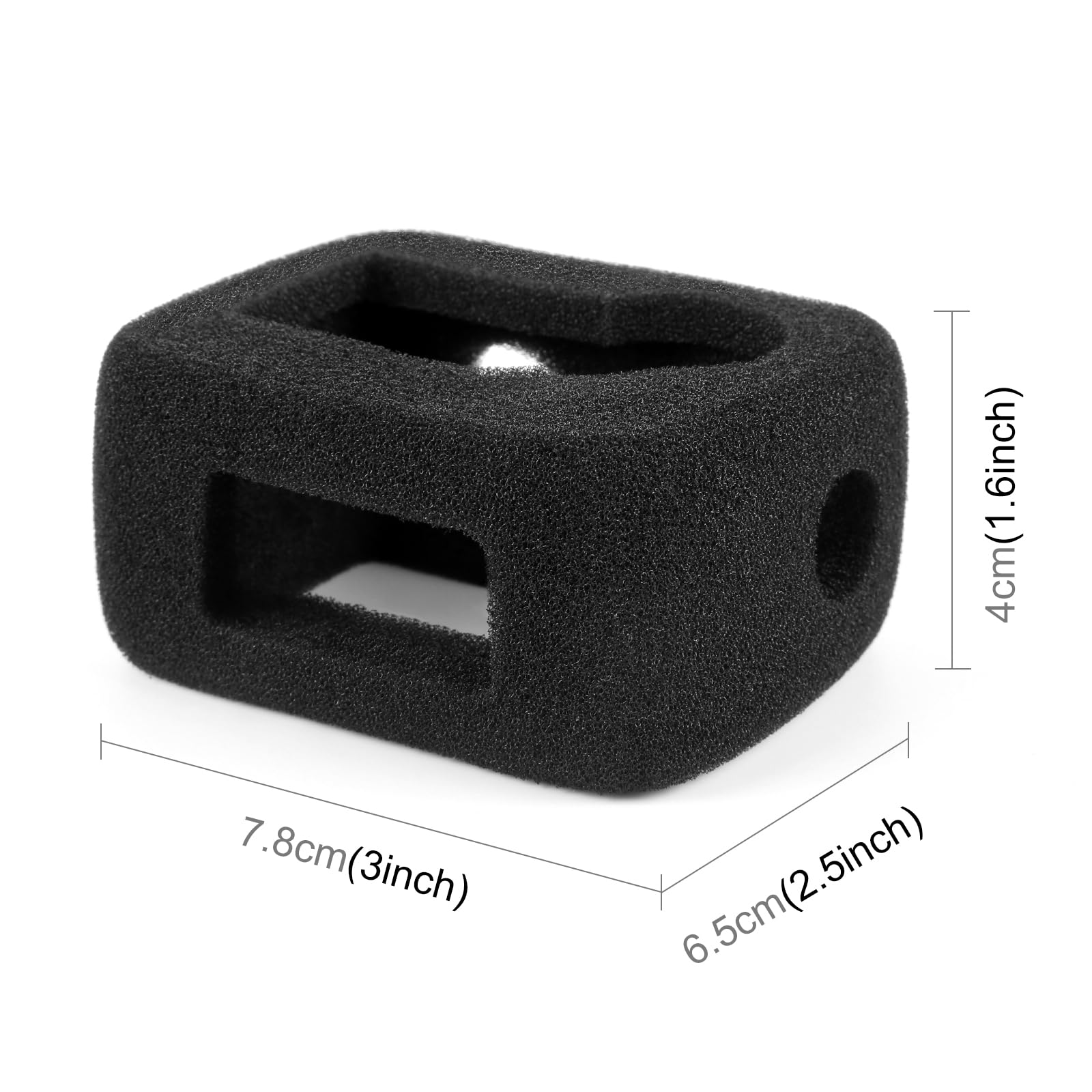 PULUZ Schaumstoff-Windschutzscheibengehäuse für DJI Osmo Action 5 Pro/ 4/3,Schaumstoff-Windschutzscheibengehäuse, reduziert Windgeräusche für optimale Audioaufnahme