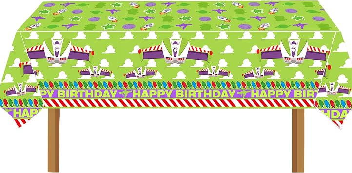 METIXOZE Cartoon Birthday Party Tablecloth Cartoon Story Party Table Cloths Birthday Party Decorations Supplies, 1