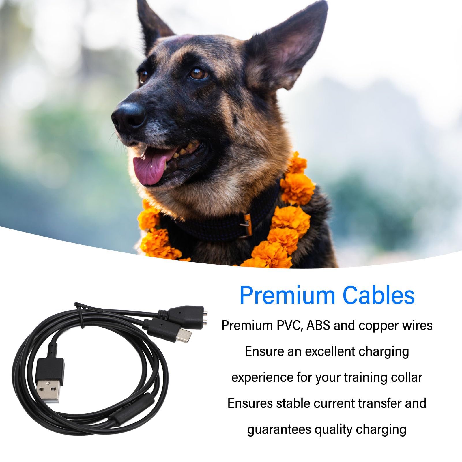 Plyisty Caricabatterie di Ricambio per Collare di Addestramento per Cani, Cavo di Ricarica Magnetico 2 in 1 e USB C per Collare Antiurto Yawpet DT-72, DT-73