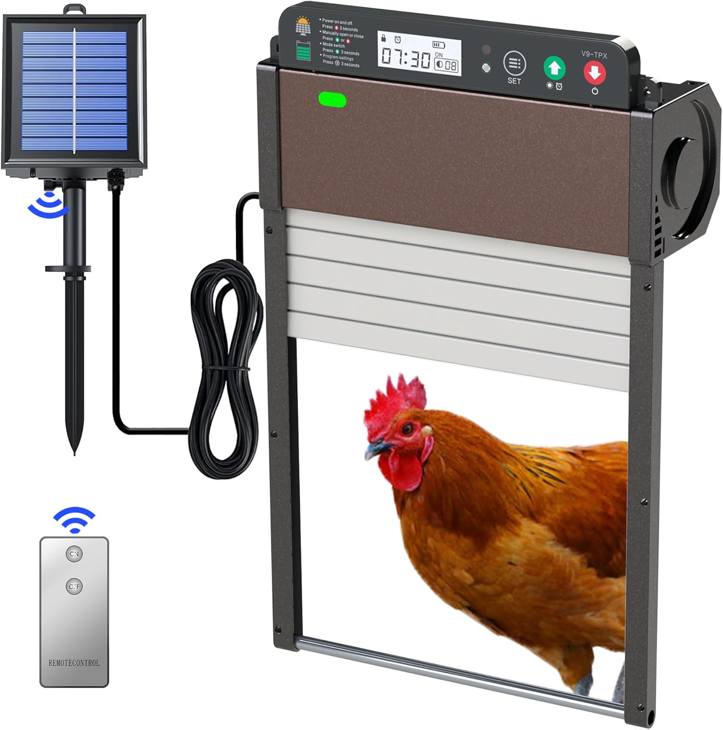 Automatic Chicken Coop Door,Solar Powered,Auto Chicken Door