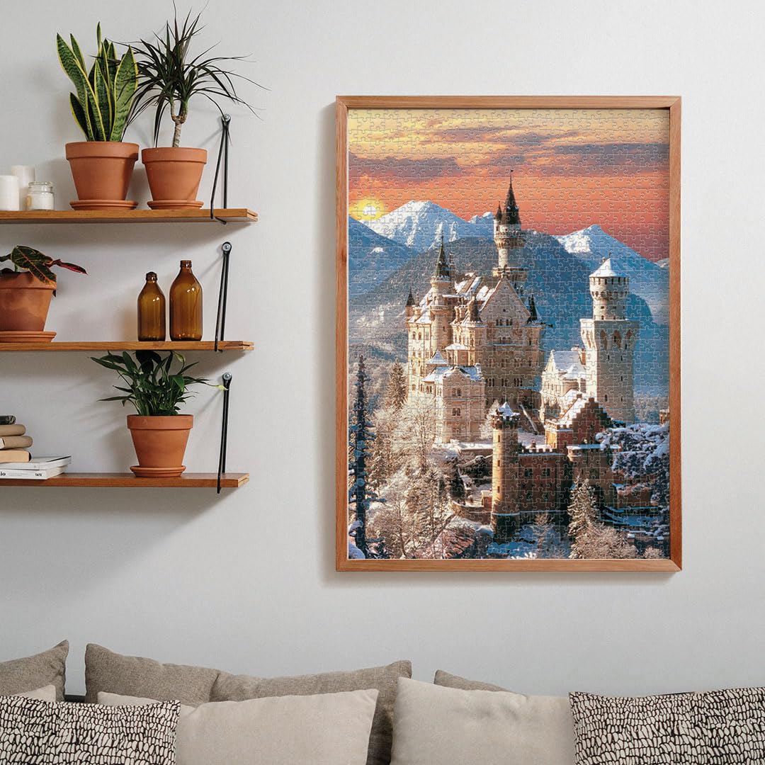 Clementoni Puzzle Neuschwanstein, 1500 Sztuk, Plakat w Zestawie, Puzzle Dla Dorosłych w Wieku 14-99 Lat, Prezent Dla Mężczyzn/Kobiet, Ilustracja, Wyprodukowano we Włoszech - 31716
