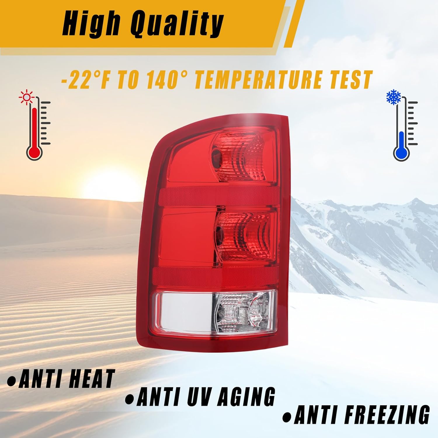 Boine Left Driver Side Tail Light Compatible With 2007-2013 GMC Sierra 1500 2500HD 3500HD Rear Light Housing - Bulb Included (Left Driver Side)