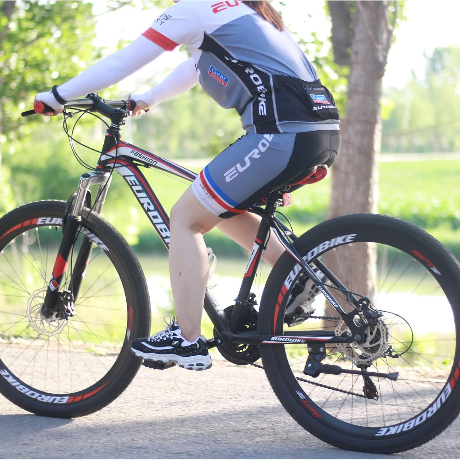 EUROBIKE Mountain Bike,OBK 27.5 Wheels Mountain Bike,Daul Disc Brakes 21 Speed,Mens Bicycle Front Suspension for Men Women