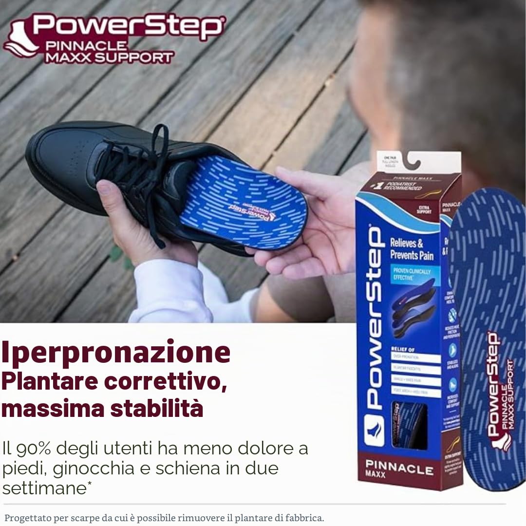 Powerstep Pinnacle Maxx Full Length Orthotic Shoe Insoles
