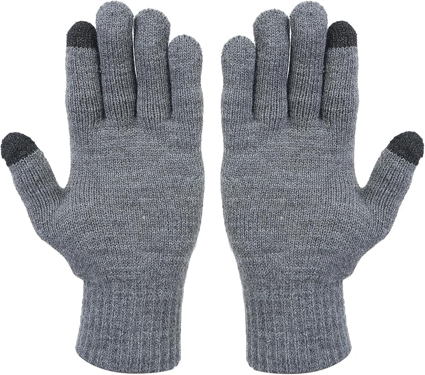 Heat Logic UNISEX 2PK GLOVE-GREY/BLACK-S/M - Image 2