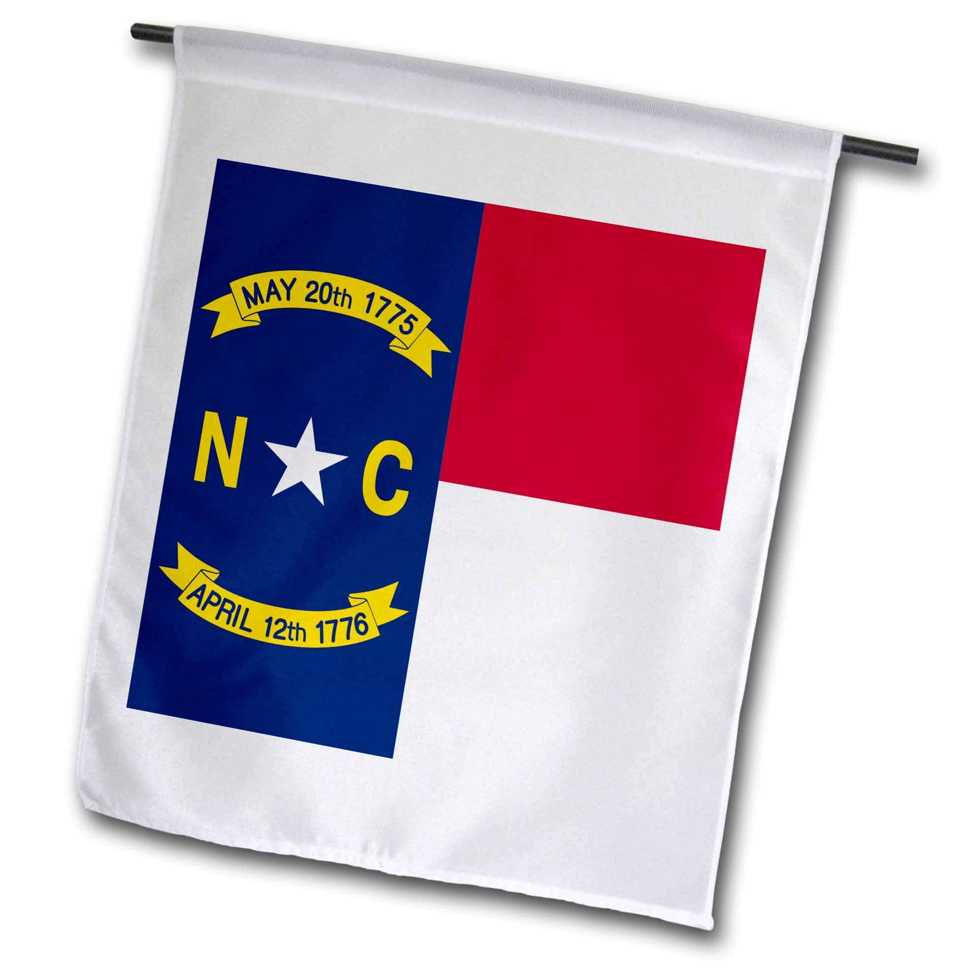 3dRose fl_158396_1 Flag of North Carolina NC-US American United State of America USA-Red White Blue-Great Seal Garden Flag, 12 by 18-Inch