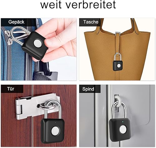 Miniatura 9 de Candado de huellas dactilares para teléfono, aplicación de reloj, bloqueo de casillero de gimnasio candado sin llave eLinkSmart - Control remoto