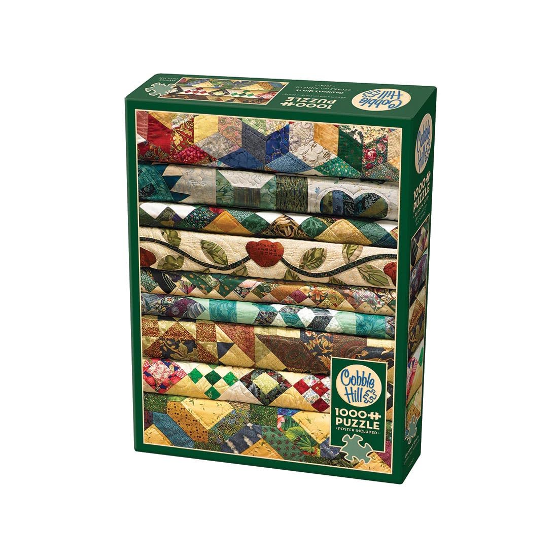 Cobble Hill 1000 Piece Puzzle - Grandma's Quilts - Sample Poster Included