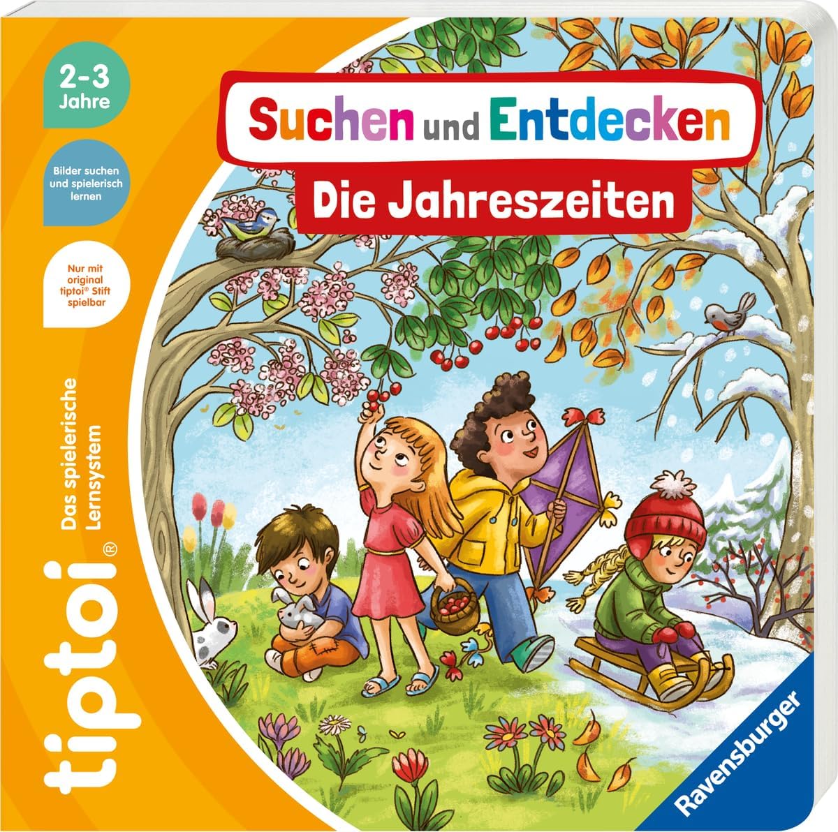Ravensburger tiptoi® Stift 00110 - Das spielerische Lernsystem, Lernspielzeug für Kinder ab 2 Jahren - Der Stift & tiptoi® Suchen und Entdecken: Die Jahreszeiten