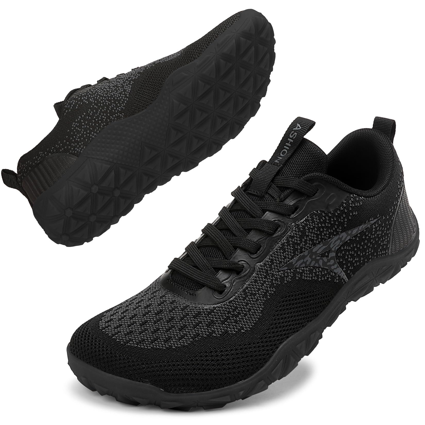 ASHION Barfußschuhe mit Breite Zehenbox Herren Minimalistische Outdoor Traillaufschuhe Herren Fitnessschuhe Sneaker