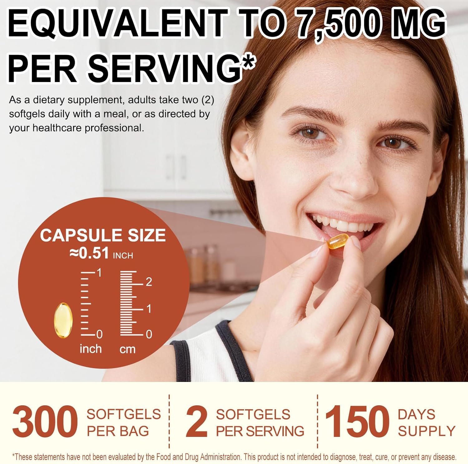 Aged Garlic Extract Capsules, 7500mg Odorless Garlic Capsules 300 Softgels - Heart & Immune Support, Antioxidant, Vegetarian, Non-GMO, All-Natural Softgels