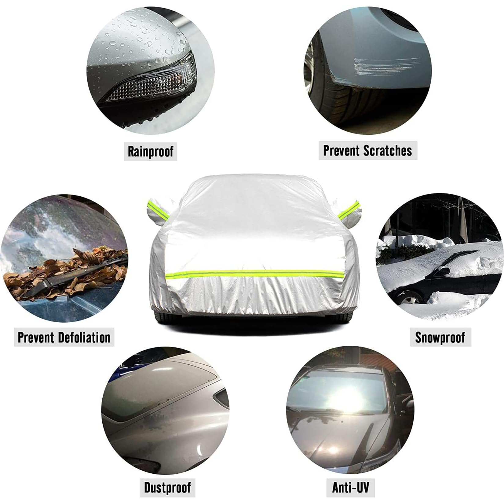 Funda Coche Antigranizo Exterior para Hatchback(370x170x150CM)