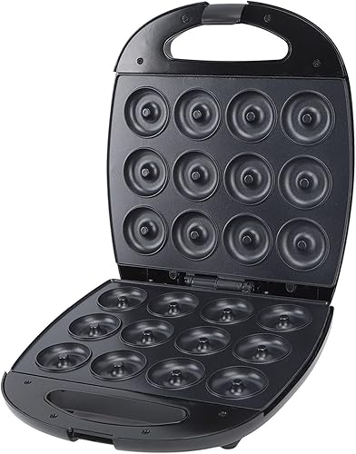 Mini máquina para hacer donas, temperatura de calefacción de doble cara, diseño de 12 agujeros, para cocina, tortitas, panqueques, donas, hace 12