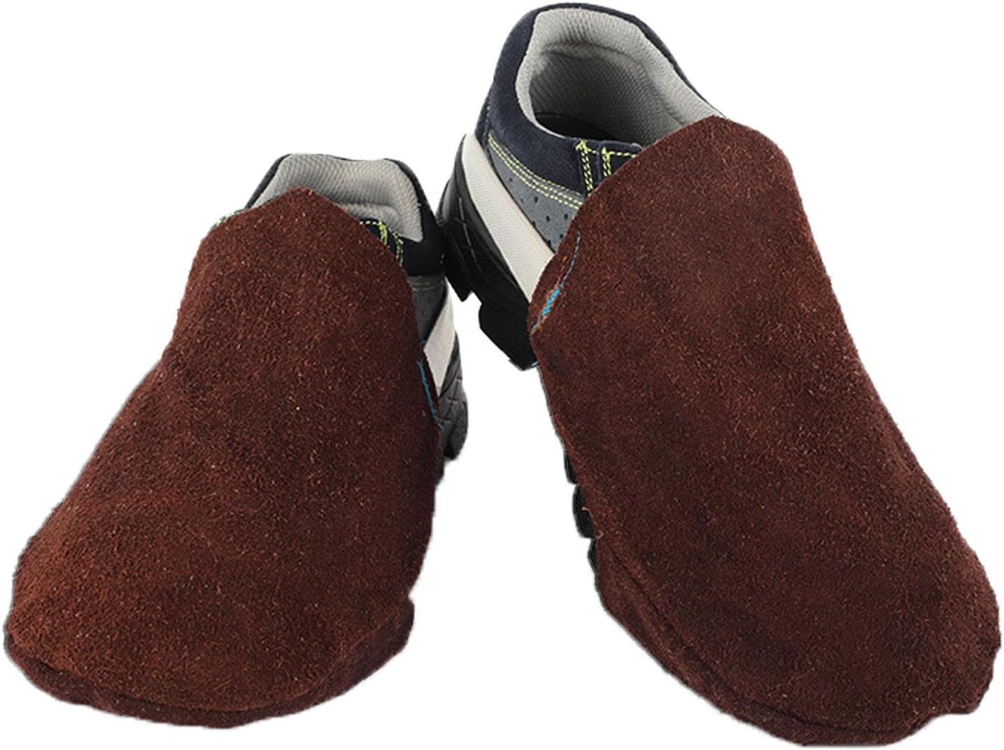Pair Leather Welding Spats Heat and Abrasion Resistant Boot Toe Protector Sparks Shield Guards Half-coverage Shoe Protectors Welding Boot Covers for Work Boots Shoes Laces Grinding Debris